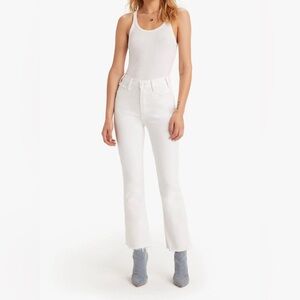 MOTHER Women's High Rise Jeans in White